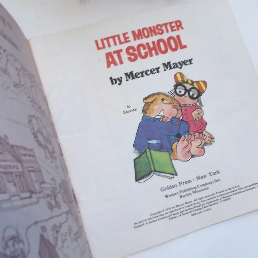 LITTLE MONSTER AT SCHOOL BOOK Little Monster Bedtime Book 1980s monster Books